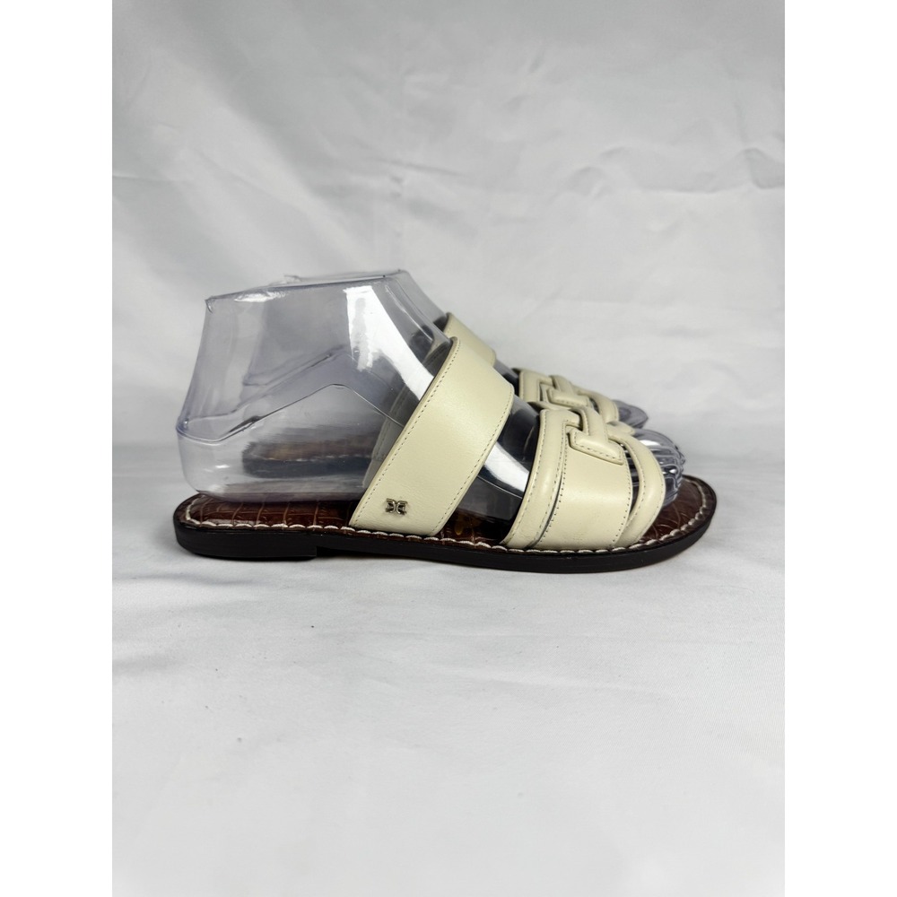 Sam Edelman Gabi Womens US 6 M Slides Beige Leather Comfort Slip On Sandals